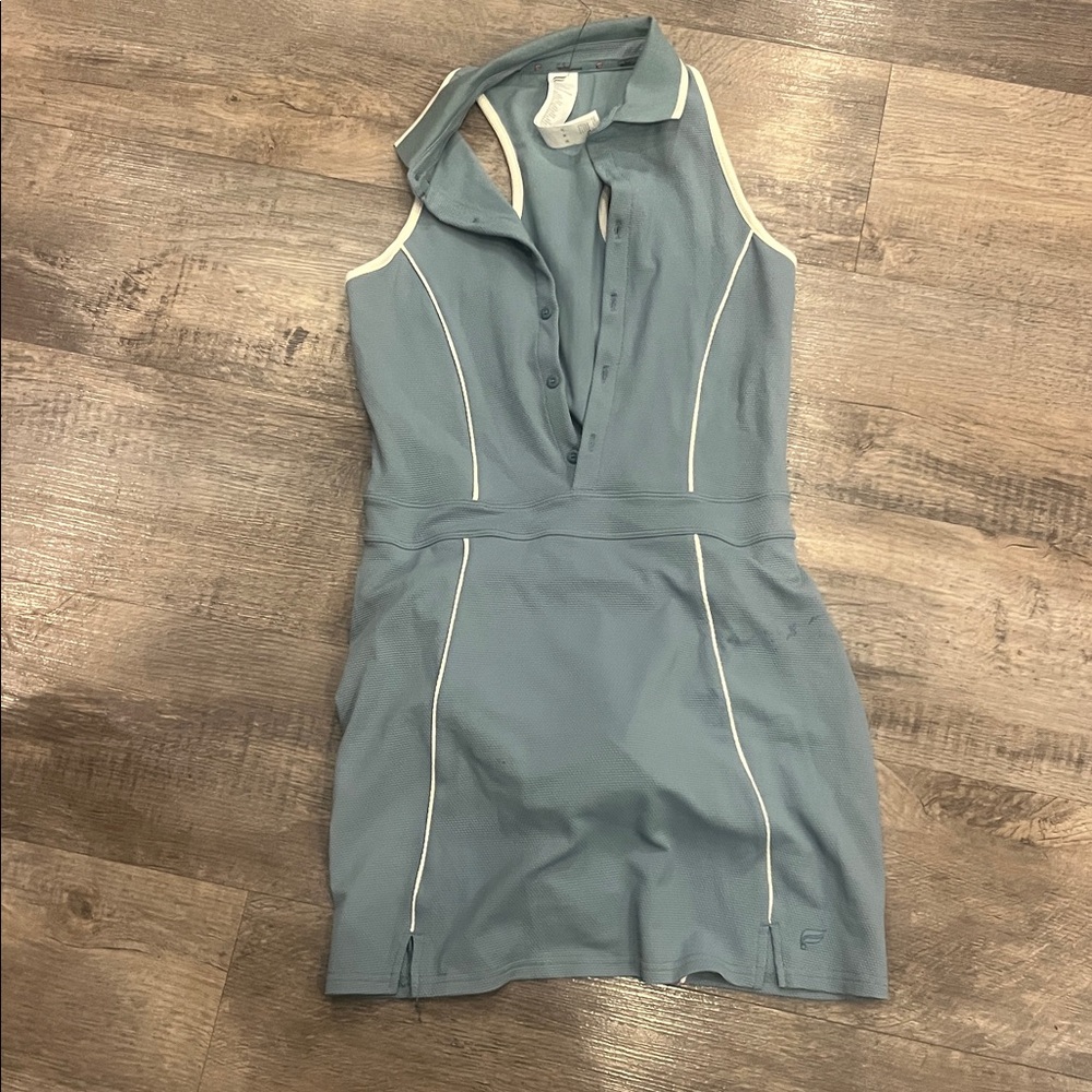 Fabletics Blue Dress with White Accents